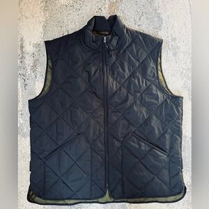 J. Crew Men's Black Quilted Vest